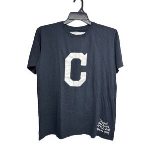 Roots of Fight Jim Thorpe 21 Navy Blue Graphic T-Shirt Mens Large Made in USA